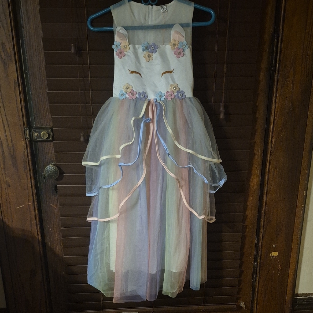 Unicorn Floral Tulle Dress